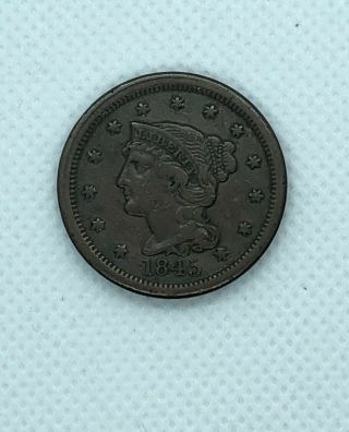 1845 Large Cent Us Coin