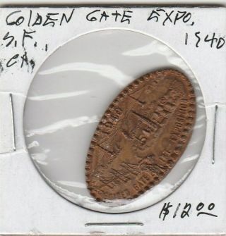 Lam (b) Elongated Coin - San Francisco,  Ca - Golden Gate International Expo 1940