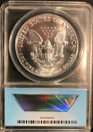 1987 $1 American Silver Eagle Dollar - ANACS MS70 - Perfect Grade 2