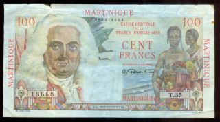 1947 - 1949 Martinique 100 Francs