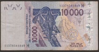 2011 West African States (niger) 10000 Francs P - 618hk / B124hk Signature 38