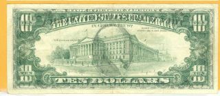 1988a $10 Dollar Frn Cleveland Printing Error Note,  100 Offset Error
