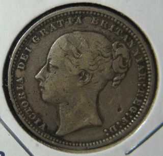 1874 Silver Great Britain 1 Shilling,  Queen Victoria,  1st Portrait 5
