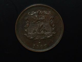 1907h British North Borneo 1/2 Cent