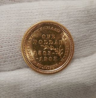 1903 - Louisiana Purchase Exposition - Mckinley - Commemorative - $1 - U.  S.  Gold Coin - Xf,