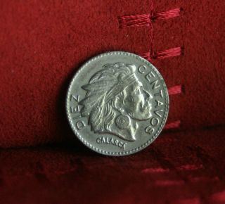 1954 10 Centavos Colombia World Coin Chief Calarca Km212.  2 Ten Cents Diez