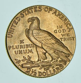 1914 - D $2.  50 Indian Head Gold Quarter Eagle - US Gold Coin 825 2