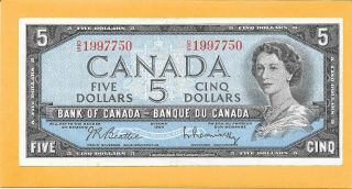 1954 Canadian 5 Dollar Bill O/s1887750 (circulated)