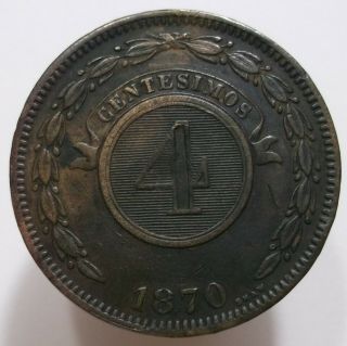 4 Centesimos 1870 (paraguay)