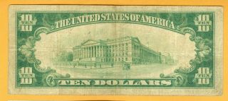 1928 $10 TEN DOLLAR BILL GOLD CERTIFICATE Fr 2400 2