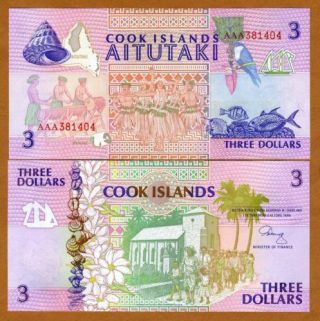 Cook Islands,  $3,  1992,  Pick 7,  Unc Native Dancers,  Church Sceene