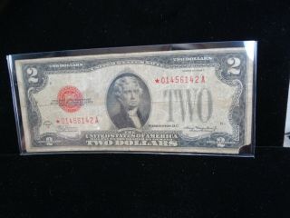 GROUP OF 4 SERIES 1928 A RED SEAL $2 LEGAL TENDER STAR NOTES TORN CORNERS 2