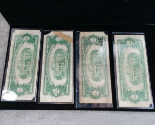 GROUP OF 4 SERIES 1928 A RED SEAL $2 LEGAL TENDER STAR NOTES TORN CORNERS 6