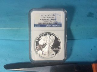 2012 - W American Silver Eagle Ngc Pf70 Ultra Cameo Early Releases