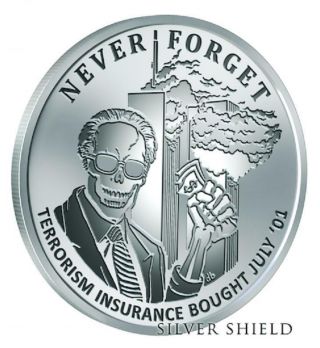 2017 Silver Shield Lucky Larry - 1 Oz Rev Proof - 6 In " Never Forget " Series