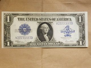 1923 $1 Silver Certificate Speelman White Large Size Note Fr 237 About Unc Au