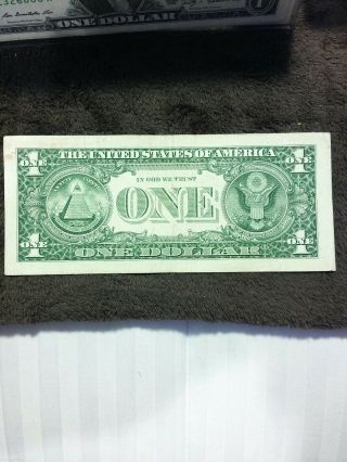 2013 $1 ONE DOLLAR STAR NOTE Low Serial 00000063 CirculatedCondition 5