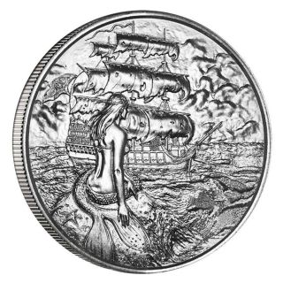 The Siren - 2nd Release - Privateer Series 2 Oz Ultra High Relief Silver Round - Bu