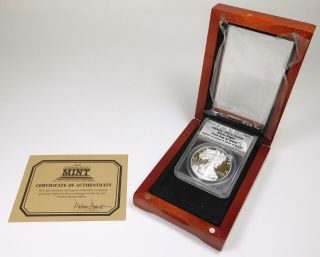 2015 - W $1 American Silver Eagle - Anacs Pr 70 Dcam - First Day Of Issue - Pkg