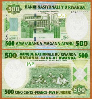 Rwanda / Africa,  500 Francs 2004,  P - 30,  Unc
