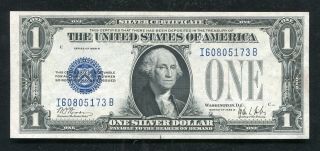 Fr.  1602 1928 - B $1 One Dollar “funnyback” Silver Certificate “i - B Block” Gem Unc