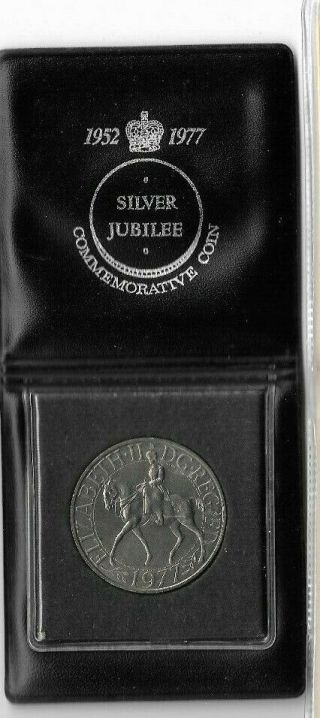 1952 - 1977 Britain Silver Jubilee Commemorative Coin With Holder