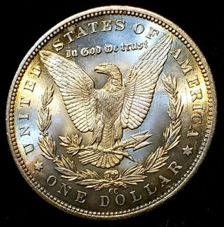 1883 Cc Gem Bu Toned Morgan Silver Dollar,  Silver Coin (one Day)