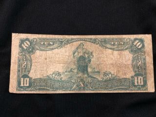 NATIONAL CURRENCY - Baltimore Maryland 1902 - NATIONAL EXCHANGE BANK $10.  00 2