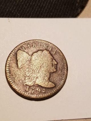 1795 Liberty Cap Large Cent,  Plain Edge,  F Details