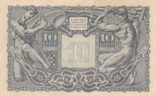 1944 Italy 10 Lire Note,  Pick 32c 2