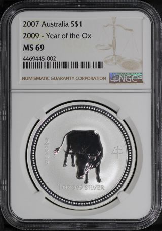 2007 Australia Lunar Series 1 2009 Year Of The Ox Ngc Ms - 69 - 169150