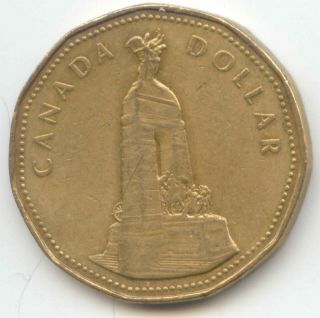 Canada 1994 Loonie Canadian One Dollar 1 Cenotaph Commemorative $1 Coin