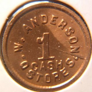 West Virginia 51¢ Ingle Token,  D.  W.  Anderson 