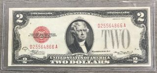 Series 1928 D $2 Two Dollar Legal Tender Note Fr - 1505 Ba16