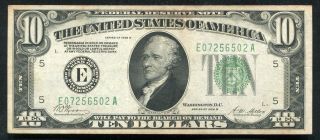 1928 - B $10 Frn Federal Reserve Note Richmond,  Va “gold On Demand” Au