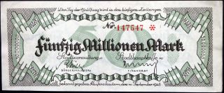 Kaiserslautern 1923 50 Million Mark Inflation Notgeld German Banknote