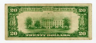 1929 Fr.  1870 - H $20 U.  S.  (St.  Louis,  Missouri) Federal Reserve Bank Note 2