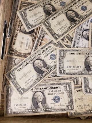 (42) Series 1935 $1 One Dollar Silver Certificates Heavy Circulation 3