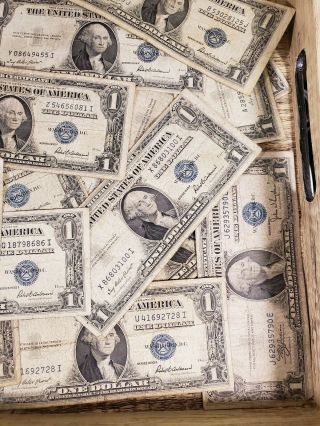 (42) Series 1935 $1 One Dollar Silver Certificates Heavy Circulation 7