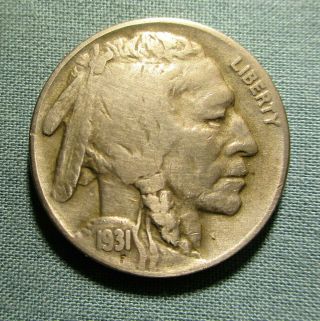 1931 - S Buffalo Nickel - Us 5 Cents Coin - Tough Date Shape