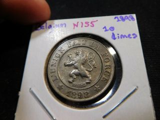 N155 Belgium 1898 10 Centimes Bu