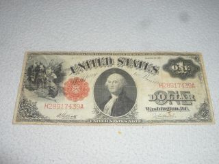 1917 One $1 Dollar Bill Note George Washington Dc Us United States Of America