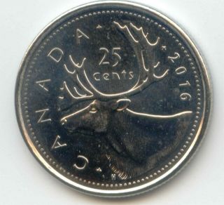 Canada 2016 Quarter Canadian 25 Cent 25c Exact Coin Shown