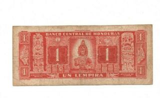 BANK OF HONDURAS 1 LEMP[IRA 1965 VG 2