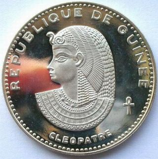 Guinea 1970 Cleopatra 500 Francs Silver Coin,  Proof