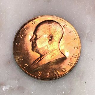 President Dwight D.  Eisenhower Bronze Inaugural Medal Coin Token