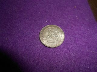 Great Britain 1922 Shilling With Die Crack Onthe Kings Neck And By Mouth