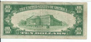 $10 Silver Certificate North Africa 1934 - A BA Block Yellow Seal Note 006A WWII 2