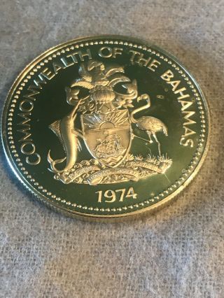 1974 - Bahama Islands,  One Dollar - Silver Proof Coin (69)