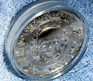 2 Oz Privateer Series " The Storm " Ultra High Relief.  999 Silver Round (capsuled).